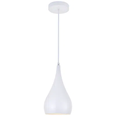 Elegant Lighting Nora 1 Lt White Pendant