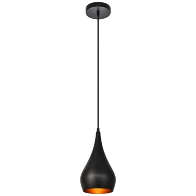 Elegant Lighting Nora Collection Pendant D6in H11.5in Lt:1 Black Finish