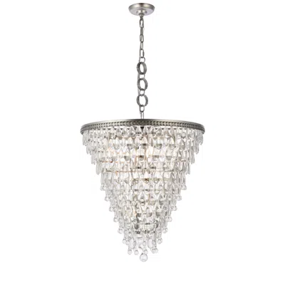 Elegant Lighting Nordic 7 Lt Antique Silver Chandelier Clear