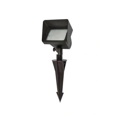 Elegant Lighting Outdoor 12v Cast Brass Flood Light 2.75 Inch L X 5.25 Inch W X 8 Inch H In Dark Bronze