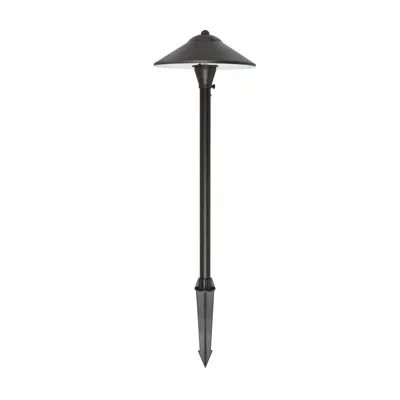 Elegant Lighting Outdoor 12v Cast Brass Path Light 9 Inch Wide X 24 Inch High In Dark Bronze