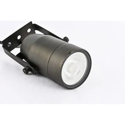 Elegant Lighting Outdoor 12v Cast Brass Spot Light 2 Inch Wide X 4.5 Inch High In Dark Bronze