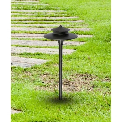 Elegant Lighting Outdoor 12v Cast Brass Tier Path Light 9 Inch Wide X 24 Inch High In Dark Bronze