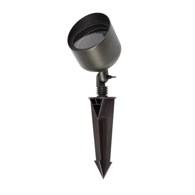 Elegant Lighting Outdoor 12v Cast Brass Wide Spot Light 4.75 Inch X 8 Inch In Dark Bronze