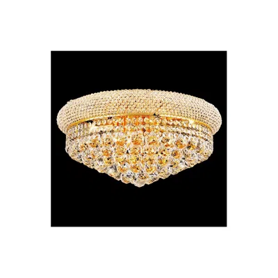 Elegant Lighting Primo 10-light  Royal Cut Crystal And Gold Ceiling Light