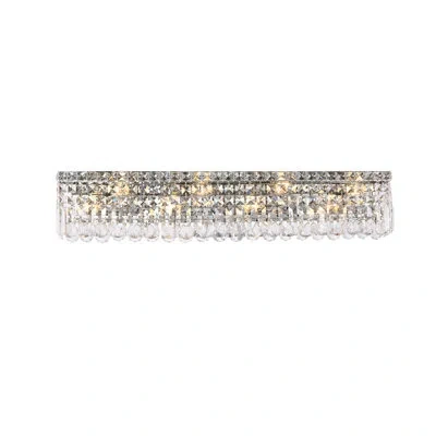 Elegant Lighting Primo 12-light Plug-in Flush Mount In Sapphire Blue,royal Cut