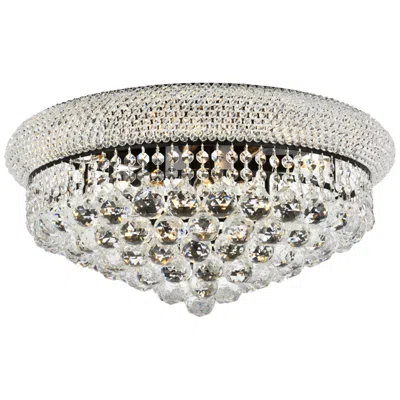 Elegant Lighting Primo 20" Wide Black And Clear Crystal Ceiling Light