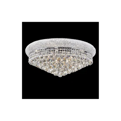 Elegant Lighting Primo 24" Wide 12-light Cut Crystal Ceiling Light