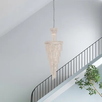 Elegant Lighting Primo 38-light Crystal Crystal Chandelier In Bordeaux Red,royal Cut