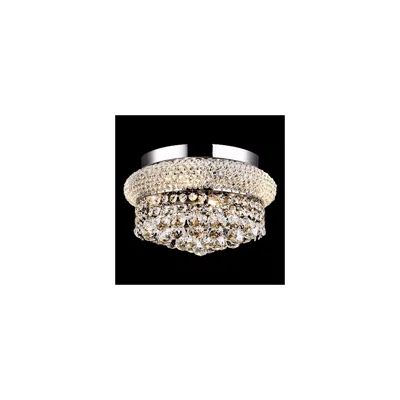 Elegant Lighting Primo Crystal 12" Wide Chrome Flushmount Ceiling Light