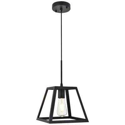Elegant Lighting Resolute 1 Lt Black Pendant