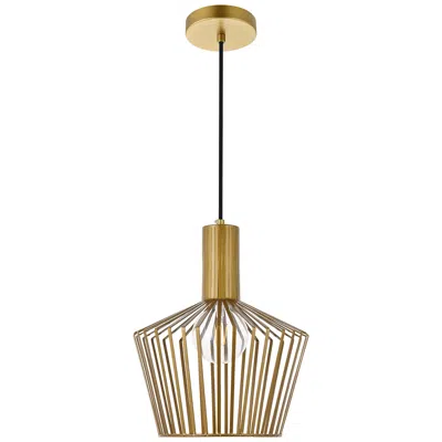 Elegant Lighting Ronnie 11 1/2" Wide Brass Iron Mini Pendant