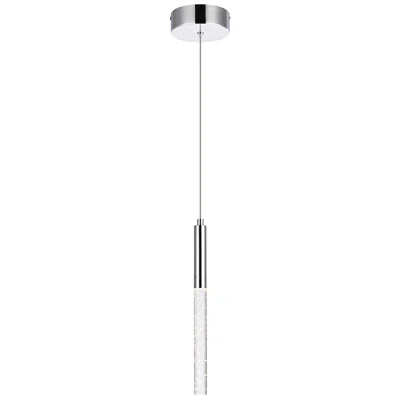 Elegant Lighting Ruelle 1 Lt Chrome Pendant