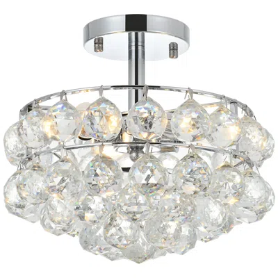 Elegant Lighting Savannah 12" Wide Chrome Ceiling Light