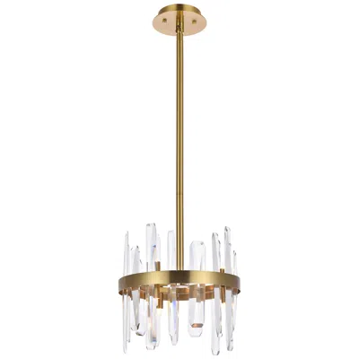 Elegant Lighting Serena 12" Wide Satin Gold 6-light Mini Pendant