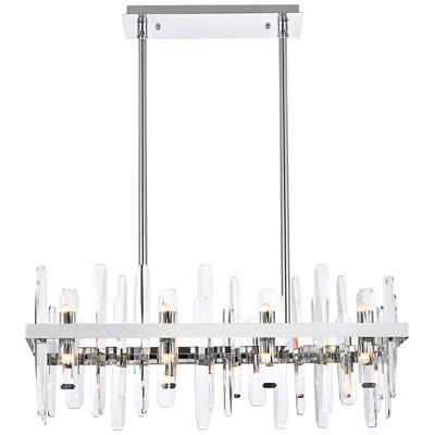 Elegant Lighting Serena 30" Wide Chrome And Clear Crystal 16-light Chandelier