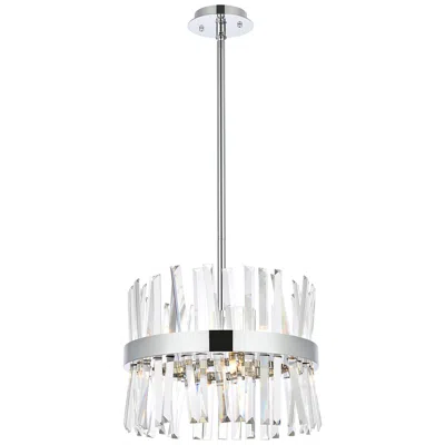 Elegant Lighting Serephina 16" Wide Chrome Clear Crystal 8-light Pendant In White
