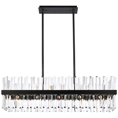 Elegant Lighting Serephina 42" Wide 24-light Rectangular Modern Crystal Chandelier