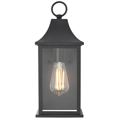 Elegant Lighting Shepard 14 1/2" High Black Outdoor Wall Light