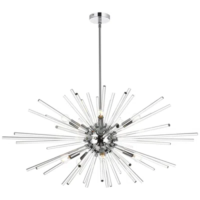 Elegant Lighting Sienna 42" Crystal Rod Pendant