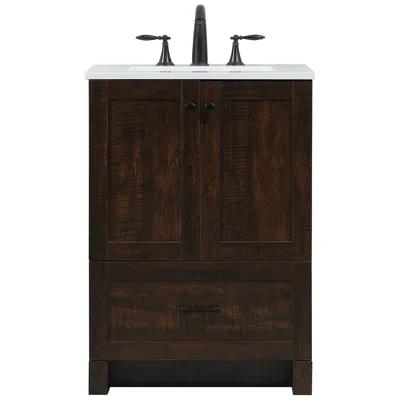 Elegant Lighting Soma 24" Wide Expresso Single Sink Bathroom Vanity