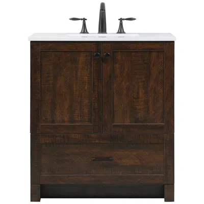 Elegant Lighting Soma 30" Wide Expresso Single Sink Bathroom Vanity