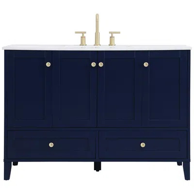 Elegant Lighting Sommerville 48" Wide Blue Single Sink Bathroom Vanity