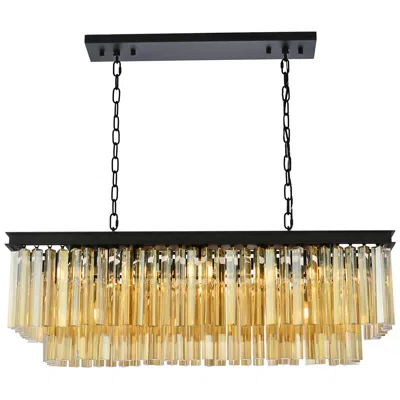 Elegant Lighting Sydney 12 Lt Matte Black Chandelier