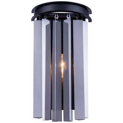 Elegant Lighting Sydney 14" High Polished Nickel Crystal Wall Sconce