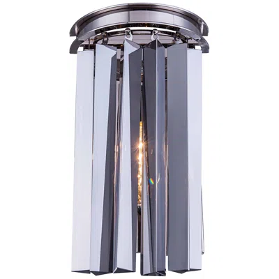 Elegant Lighting Sydney 14"h Polished Nickel Silver Crystal Wall Sconce