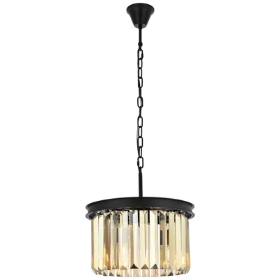 Elegant Lighting Sydney 16" Wide Matte Black Pendant Light
