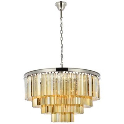 Elegant Lighting Sydney 32" Chandelier In Silver