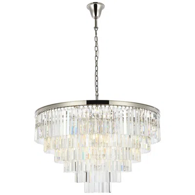 Elegant Lighting Sydney 33 Lt Polished Nickel Chandelier