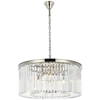 Elegant Lighting Sydney 8 Lt Polished Nickel Chandelier