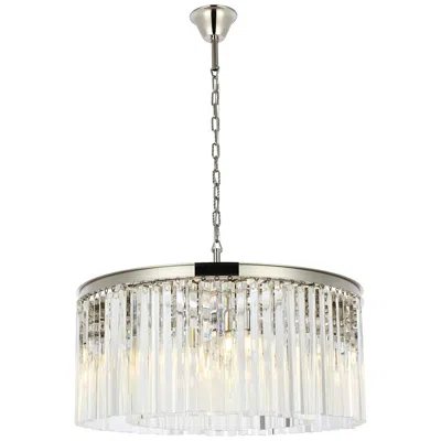 Elegant Lighting Sydney 8 Lt Polished Nickel Chandelier Clear