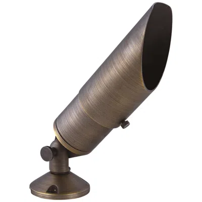 Elegant Lighting Tapered 8" High Antique Brass Landscape Spotlight