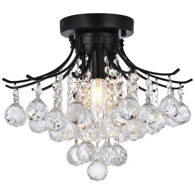 Elegant Lighting Toureg 16" Wide Black Ceiling Light