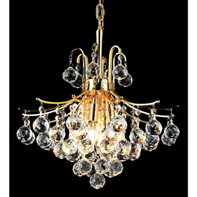 Elegant Lighting Toureg 16" Wide Gold 6-light Crystal Chandelier