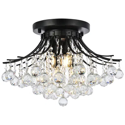 Elegant Lighting Toureg 19" Wide Black 6-light Ceiling Light