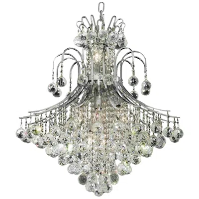 Elegant Lighting Toureg 25" Wide Chrome And Crystal 15-ligh Chandelier