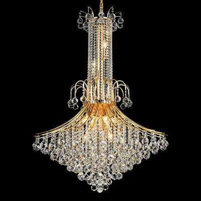 Elegant Lighting Toureg 35" Wide Gold 16-light Crystal Chandelier