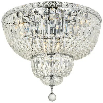 Elegant Lighting Tranquil 10 Lt Chrome Flush Mount Clear