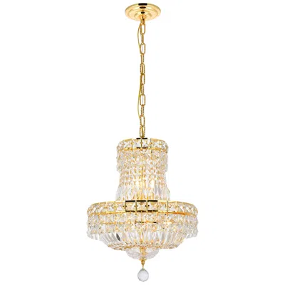 Elegant Lighting Tranquil 14" Wide Gold And Crystal 6-light Chandelier