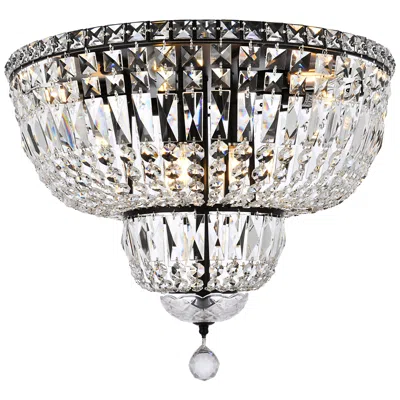 Elegant Lighting Tranquil 20" Black Flush Mount