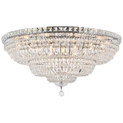 Elegant Lighting Tranquil 21 Lt Chrome Flush Mount Clear