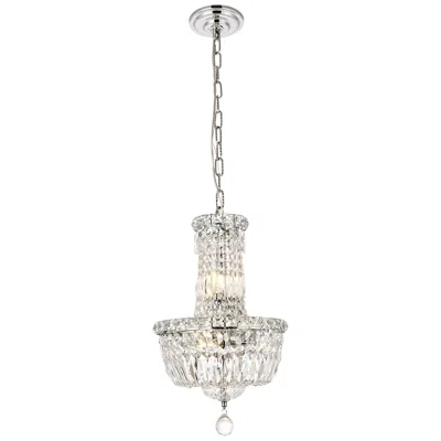 Elegant Lighting Tranquil 6 Lt Chrome Pendant Clear