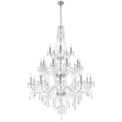 Elegant Lighting Verona 25 Lt Chrome Chandelier Clear