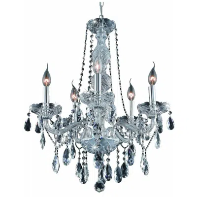 Elegant Lighting Verona 5 Lt Chrome Chandelier Clear