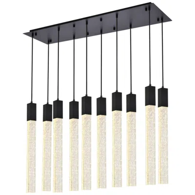 Elegant Lighting Weston 10 Lts Pendant In Black
