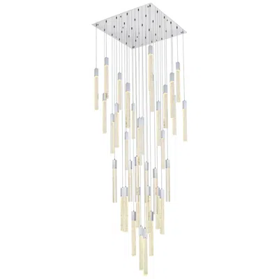 Elegant Lighting Weston 42" Wide Chrome 36-light Led Multi Light Pendant